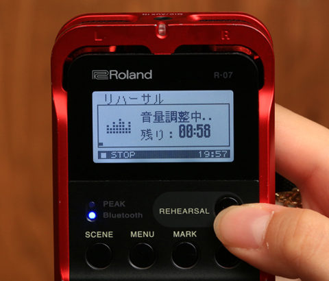 Roland R-07 リハーサル機能の写真