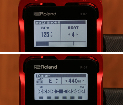 ROLAND R-07 メトロノーム　チューナー機能の写真