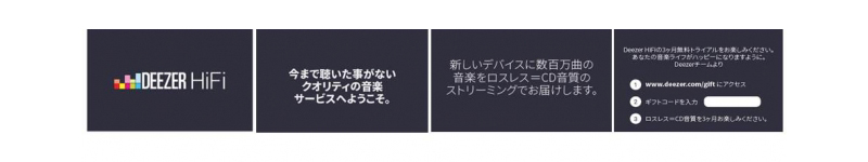 同梱する「“Deezer HiFi”フライヤー」のイメージ