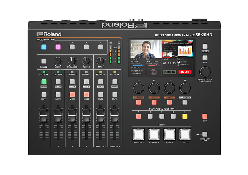 ローランド、パソコンを使用せずにライブ配信ができるダイレクト・ストリーミング・AVミキサー『SR-20HD』をリリース！