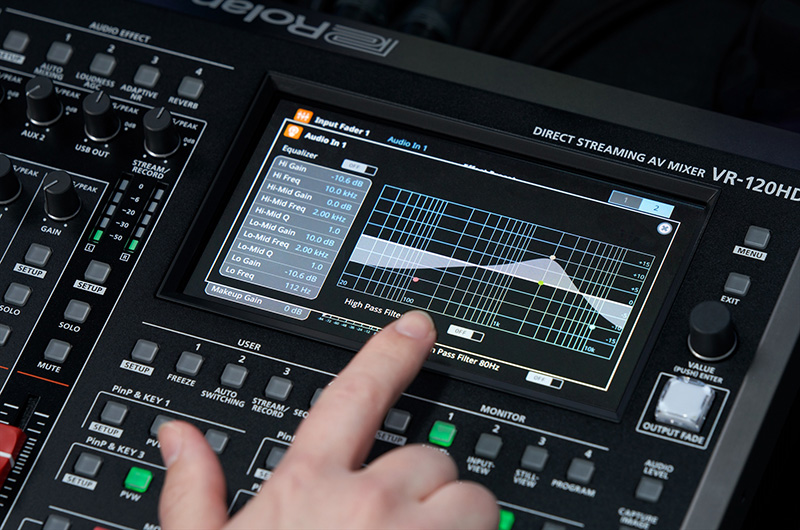 ローランド、「VR-120HD」をリリース！（イベントでの映像演出や音声調整、収録、ライブ配信まで1台で行えるダイレクト・ストリーミングAVミキサー）