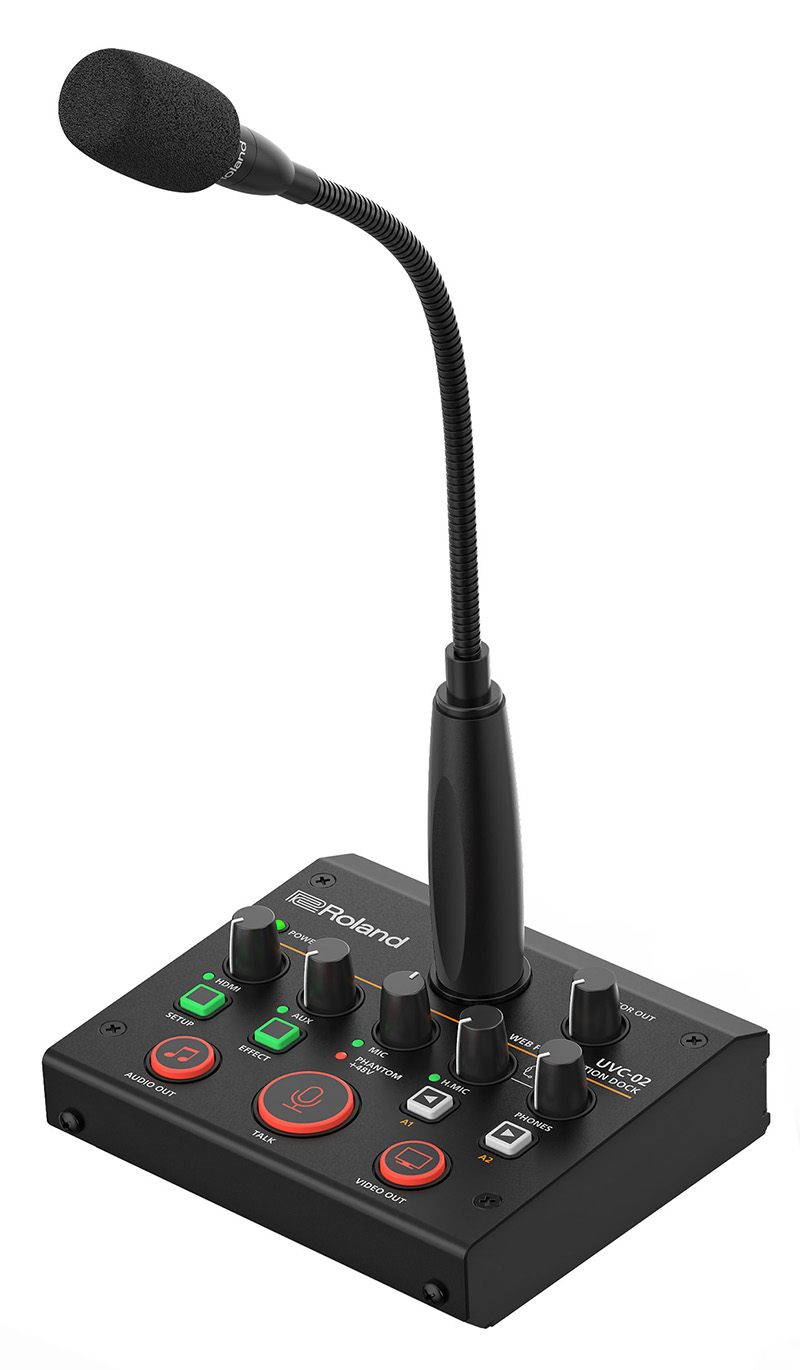 Webプレゼンテーション・ドック「UVC-02」とグースネック・マイク「CGM-30」
