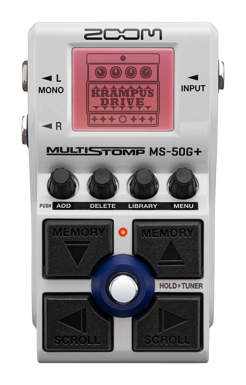 ズーム、「MS-50G+ MultiStomp」をリリース！（100種類のギターエフェクトを内蔵するマルチなストンプボックス）