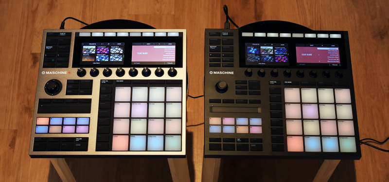 MK3とMASCHINE+のサイズの比較