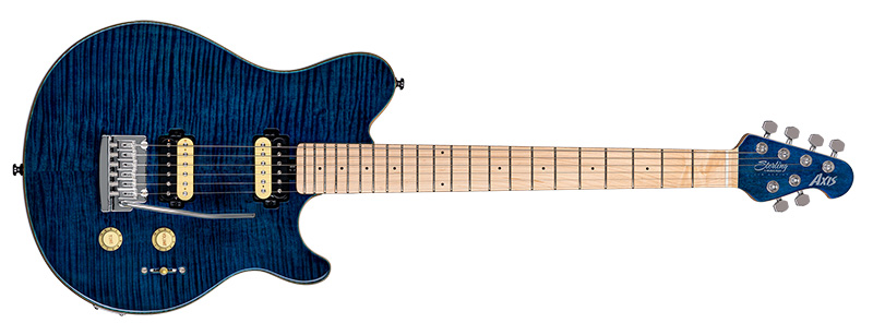 Sterling by Music Man「AXIS FLAME MAPLE TOP」(Neptune Blue)