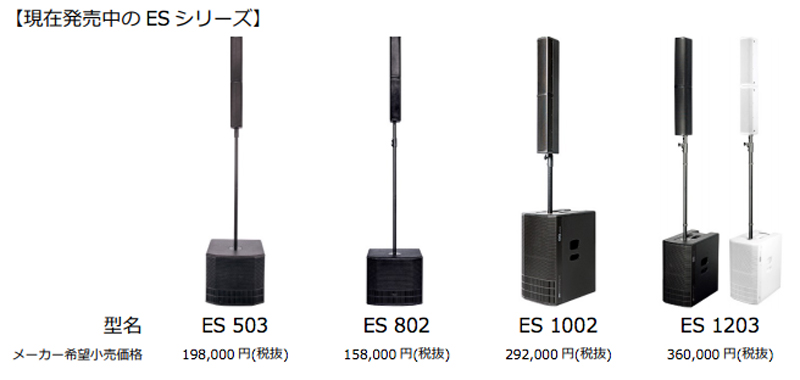 「ES 503」のホワイトモデル