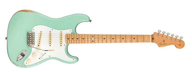 ■製品名:VINTERA ROAD WORN® ʻ50S STRATOCASTER® ■カラー:FIESTA RED、SURF GREEN(写真)