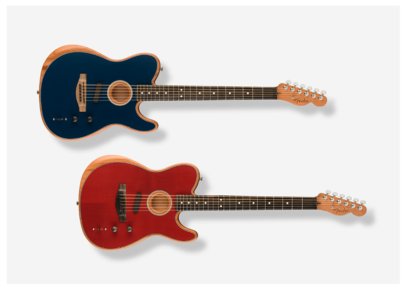 AMERICAN ACOUSTASONIC® TELECASTER® に新色「クリムゾンレッド」「スティールブルー」が登場!