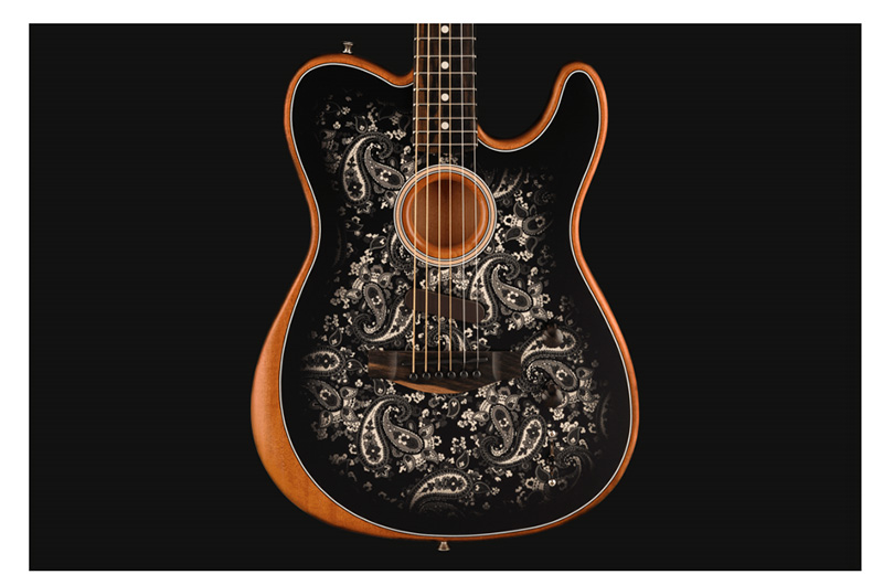 フェンダーミュージック、『AMERICAN ACOUSTASONIC® TELECASTER® BLACK PAISLEY』をリリース！