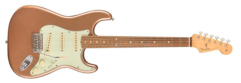 ■製品名：VINTERA ROAD WORN® ʻ60S STRATOCASTER® ■カラー：LAKE PLACID BLUE、FIREMIST GOLD（写真）