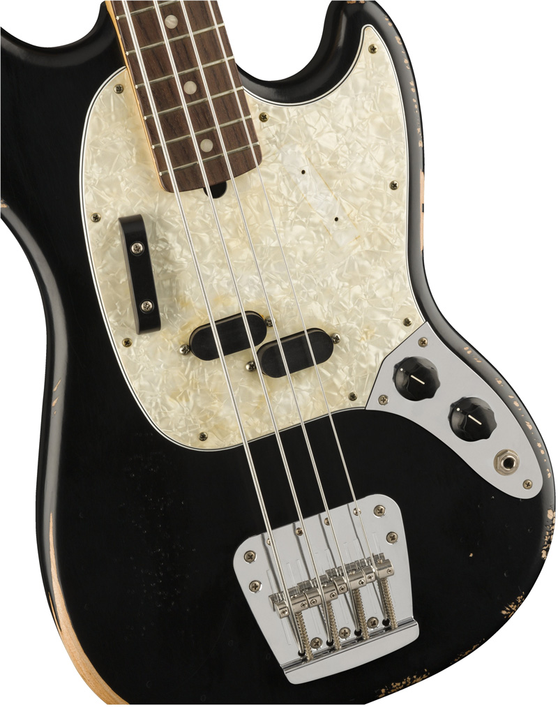 フェンダーミュージック、「JUSTIN MELDAL-JOHNSEN ROAD WORN MUSTANG BASS」をリリース！（BECKやNINE INCH NAILSのベーシスト、ジャスティン・メルダル・ジョンセンのシグネイチャーモデルのブラックカラー）