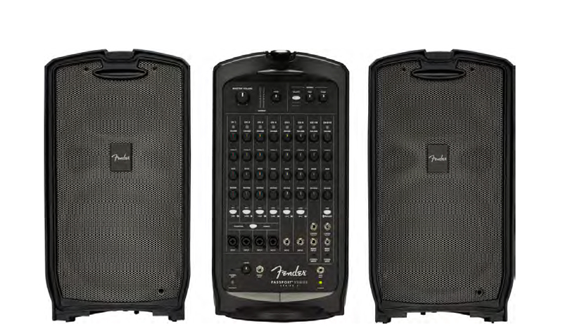 PASSPORT® VENUE SERIES 2 仕様:600 W 出⼒、10 チャンネルミキサー搭載(リバーブエフェクト内蔵)、13 系統の⼊⼒対応、重量21.7kg
