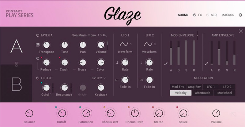 Native Instruments、Play Series「GLAZE」をリリース！（艶のあるボーカル音源）