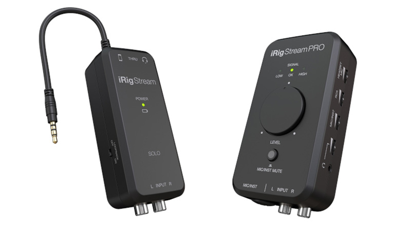 IK Multimedia、ライブ配信向けのオーディオ・インタフェース「iRig Stream Solo」と「iRig Stream Pro」をリリース！