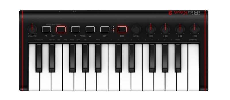 IK Multimedia、「iRig Keys 2 Mini」を発表！（ヘッドフォン・アウト付きのモバイルMIDIキーボード）