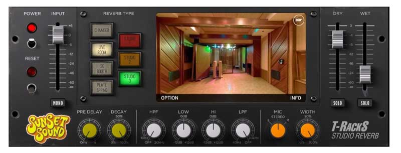 「T-RackS Sunset Sound Studio Reverb」