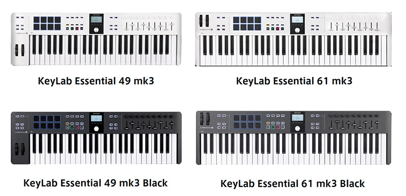 コルグ、Arturia「KeyLab Essential mk3」をリリース！（音楽制作に不可欠なユニバーサルMIDIコントローラー）