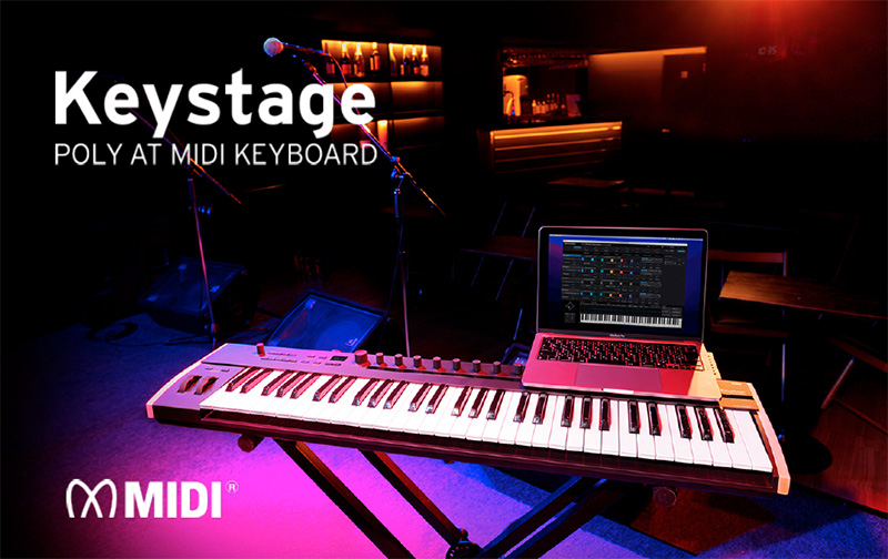 コルグから新感覚ポリ・アフタータッチ・コントローラー「Keystage」がリリースされた。