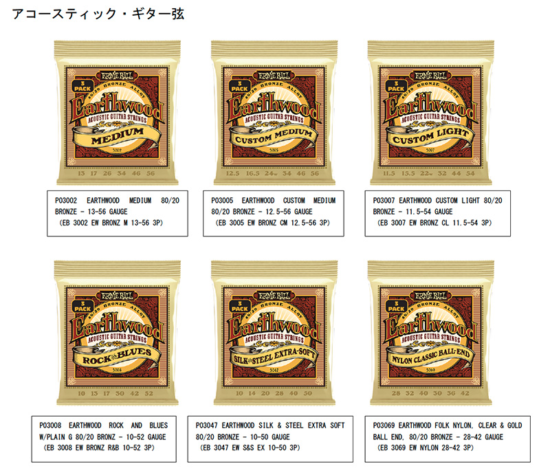 コルグからERNIE BALL「ERNIE BALL STRINGS 3 PACK SET」がリリースされた。