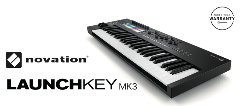 Novation「LAUNCHKEY MK3」シリーズ全4モデル（25鍵、37鍵、49鍵、61鍵）