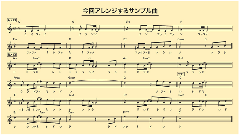 ストリングスとホルンでオブリガートを入れる（第13回：Bメロ「徐々に動きや厚みを増してサビへとつなぐ」）