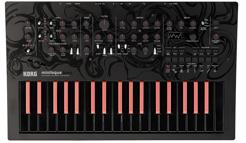 コルグからシンセ・ベースに挑戦したいベーシストに向けたシンセサイザー「minilogue bass」がリリースされた。