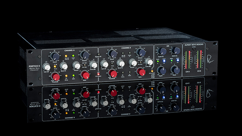 フックアップ、Rupert Neve Designsの定番アウトボード「Portico II Master Buss Processor」をブラックカラーに一新して発売！