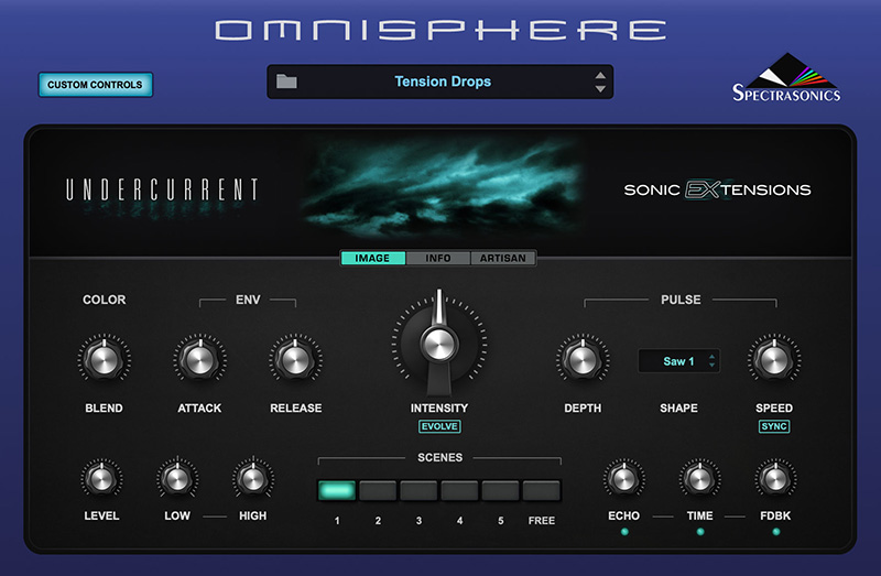 Spectrasonics、「Omnisphere」の公式の拡張音源「Sonic Ex Tensions」をリリース！（Undercurrent、Nylon Sky、Unclean Machine、Seismic Shock）