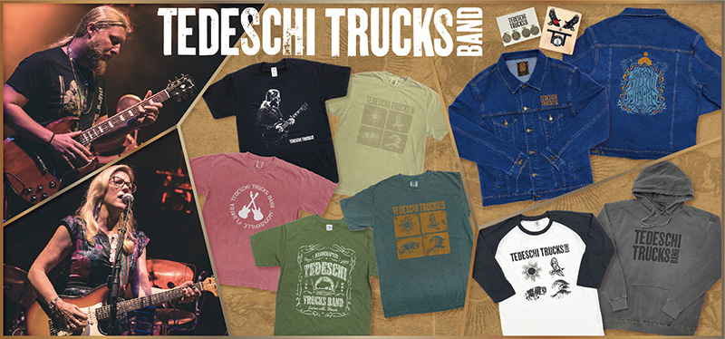 ウドー音楽事務所のオフィシャルWEBショップ「UDO OFFICIAL GOODS SHOP」の新たなラインナップとして「テデスキ・トラックス・バンド」のアイテムが販売開始!